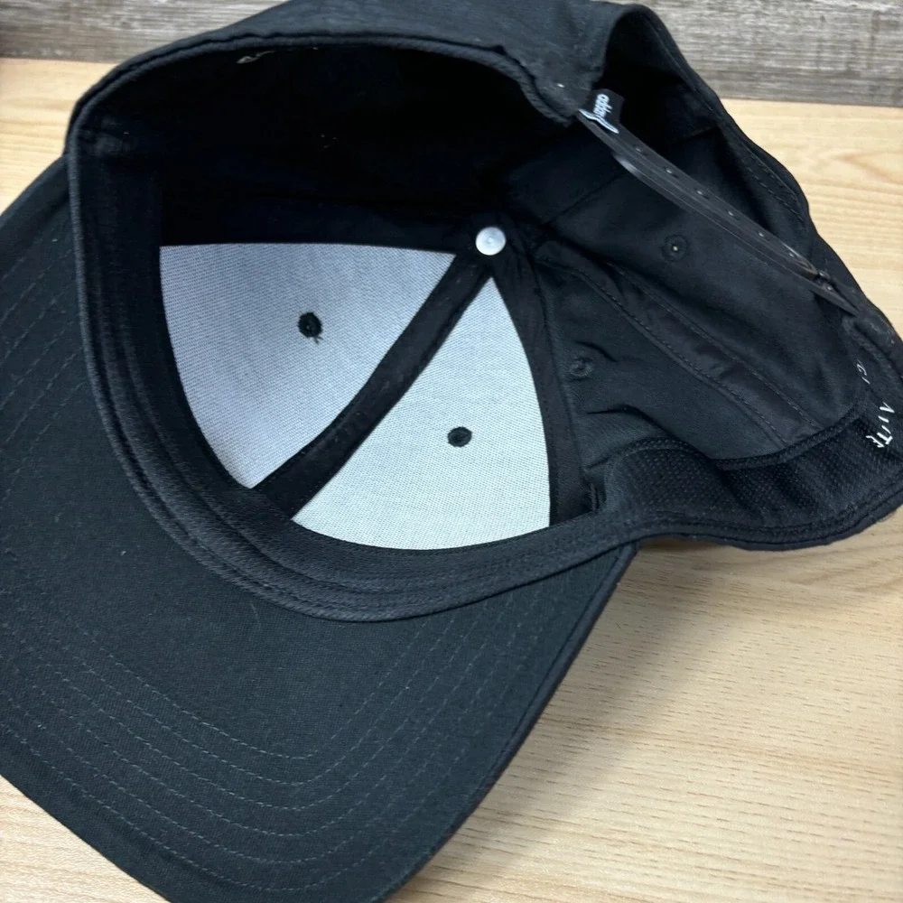 Adidas Hat Cap Strap Back Black Performance Climalite Adjustable‎